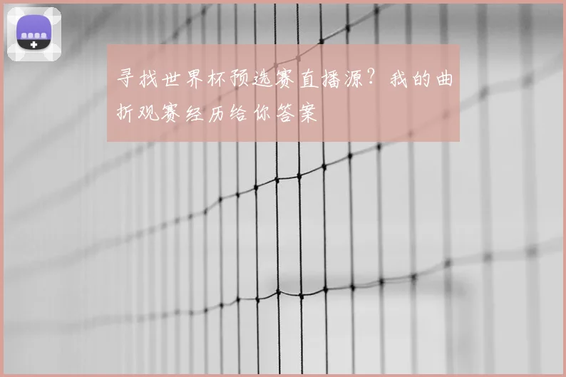 寻找世界杯预选赛直播源?我的曲折观赛经历给你答案